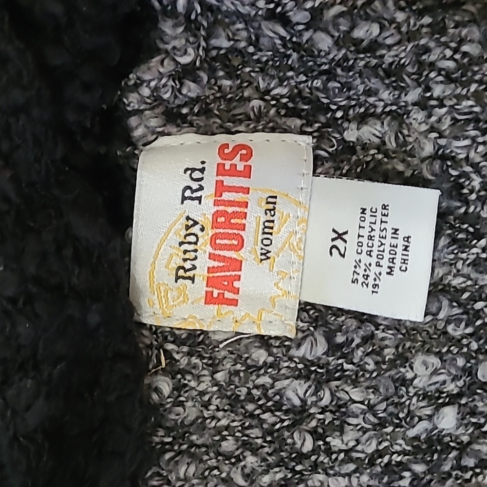 Ruby Rd Open Drape Front Sweater/Wrap Size 2x - image 3